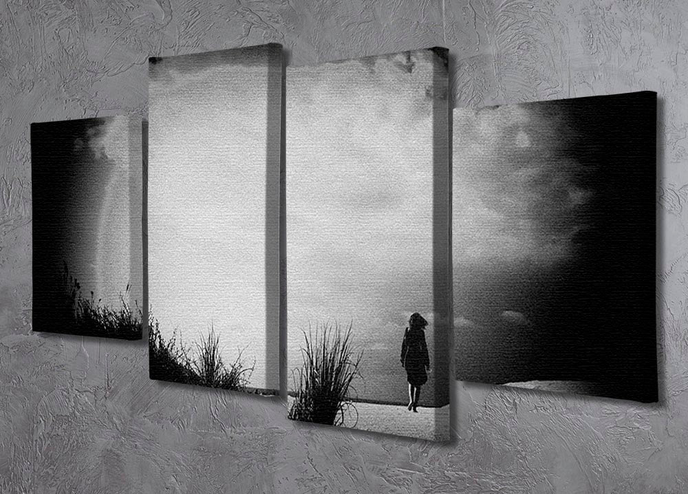 Girl On The Beach 4 Split Panel Canvas - Canvas Art Rocks - 2