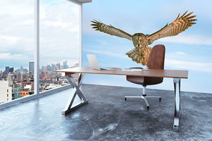 An Owl Flying Wall Mural Wallpaper - Canvas Art Rocks - 3