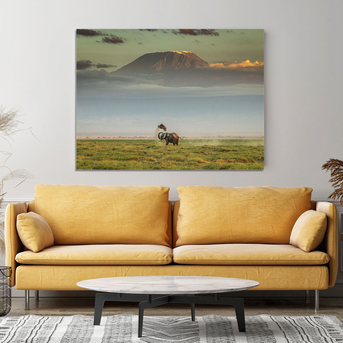 An Elephant Playing In The Dirt Canvas Print or Poster - Canvas Art Rocks - 4