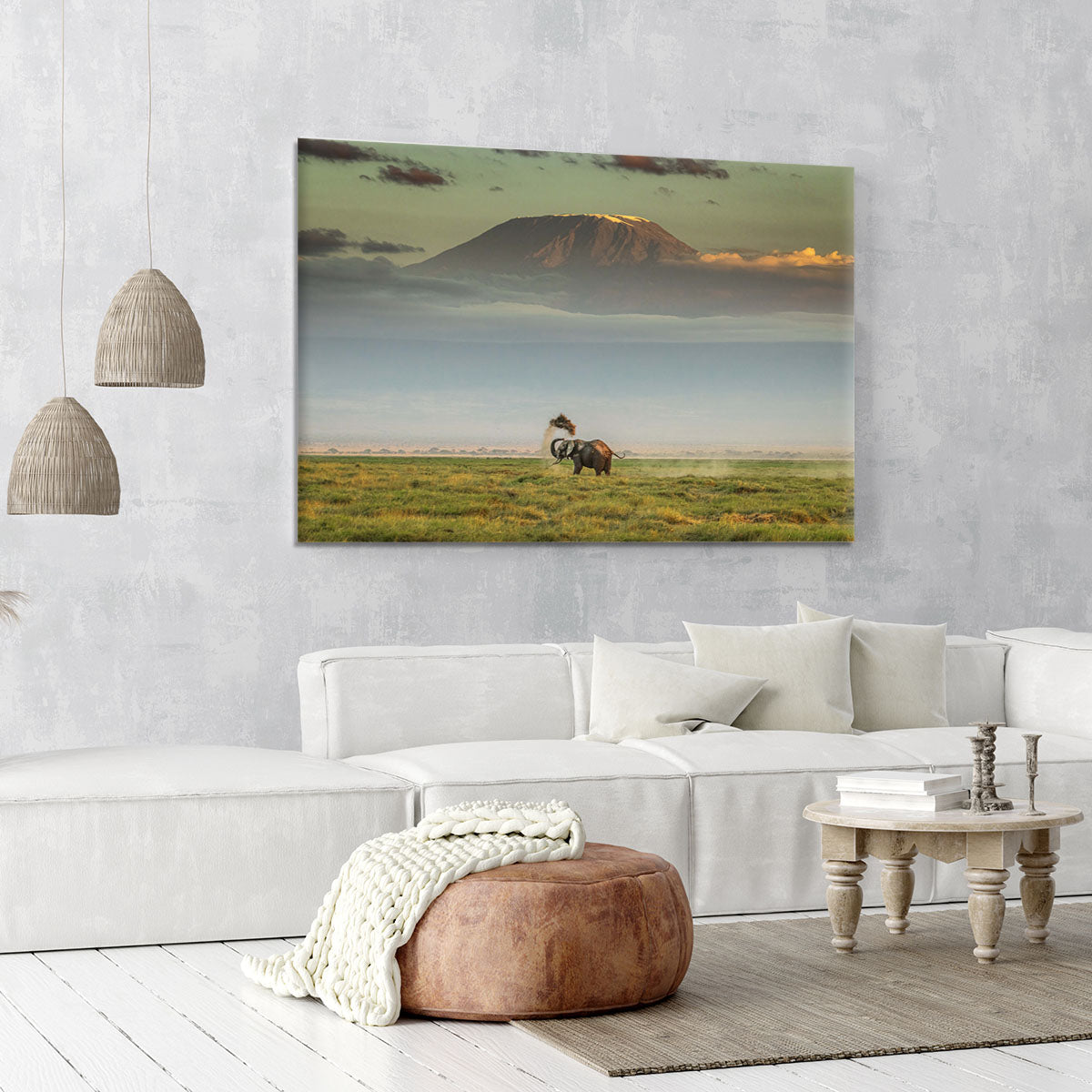 An Elephant Playing In The Dirt Canvas Print or Poster - Canvas Art Rocks - 6