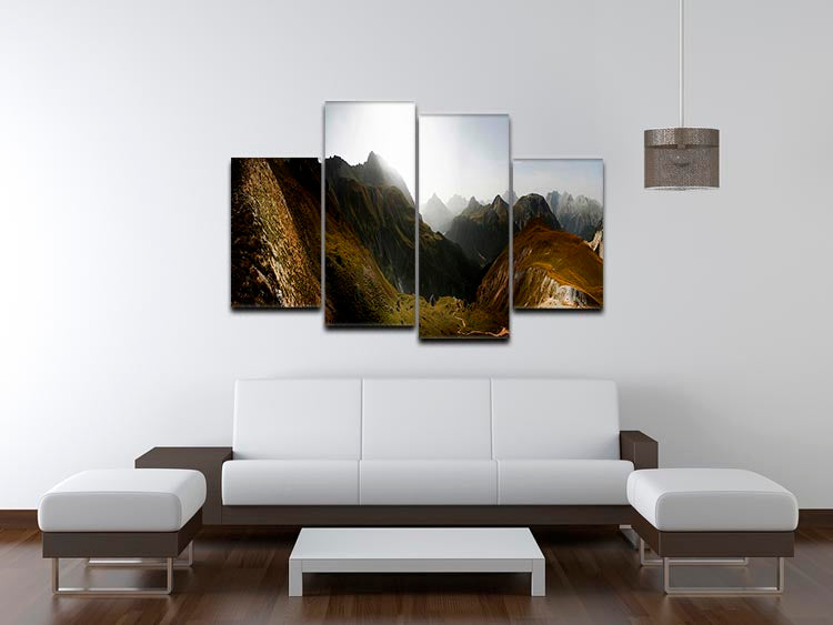 Nationalpark Schweiz 4 Split Panel Canvas - Canvas Art Rocks - 3