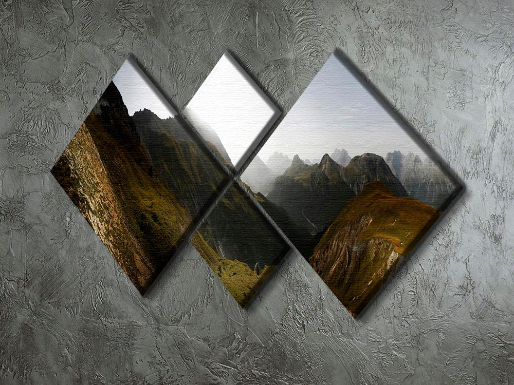 Nationalpark Schweiz 4 Square Multi Panel Canvas - Canvas Art Rocks - 2