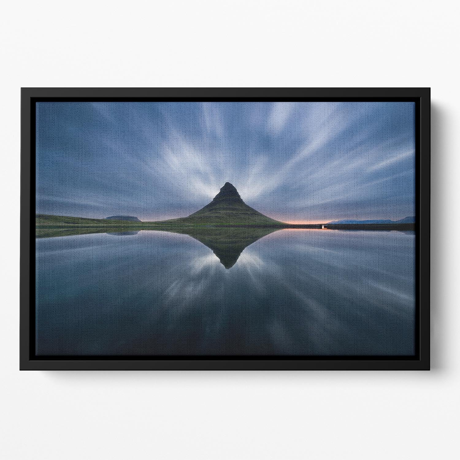 A Night At Kirkjufell Floating Framed Canvas - Canvas Art Rocks - 2