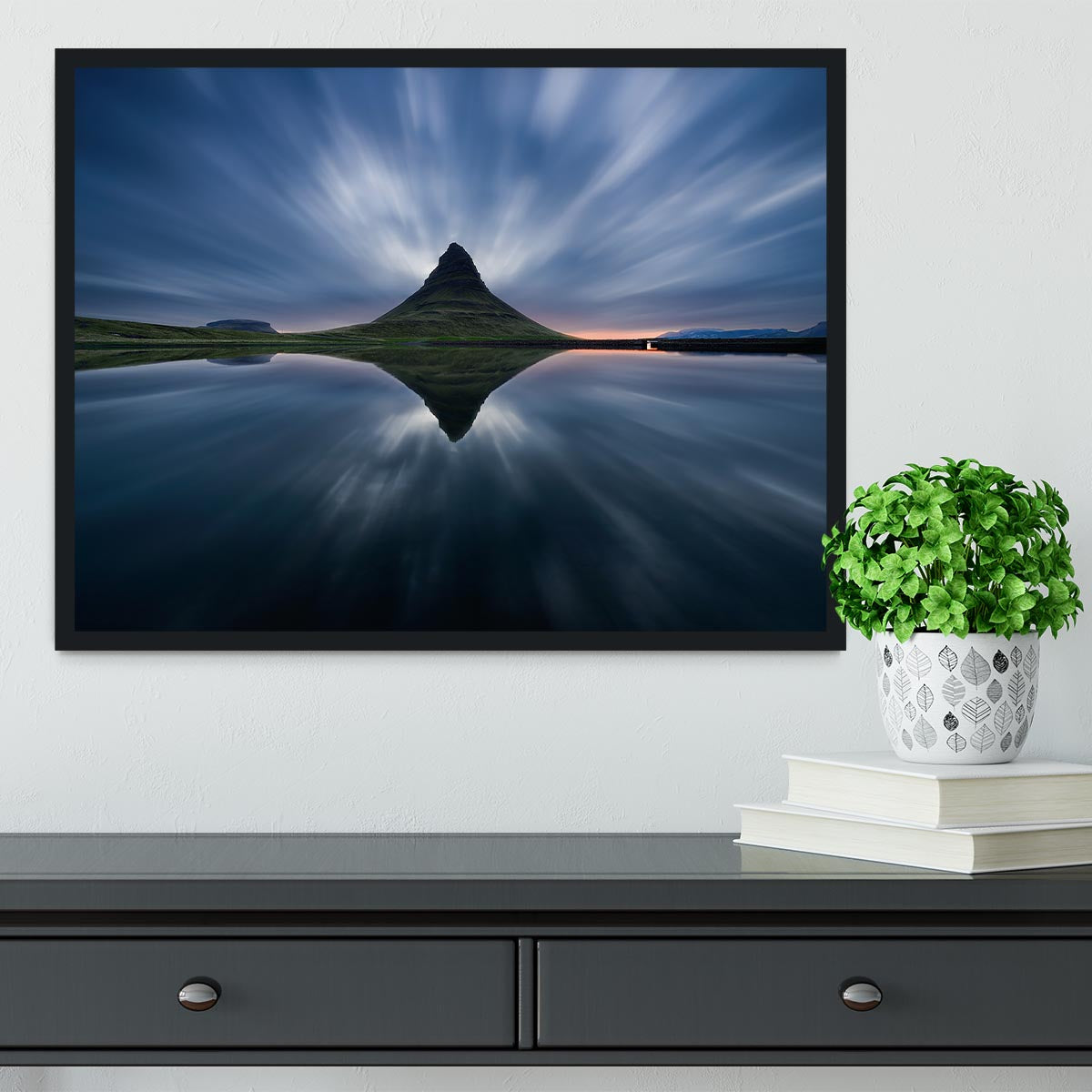 A Night At Kirkjufell Framed Print - Canvas Art Rocks - 2