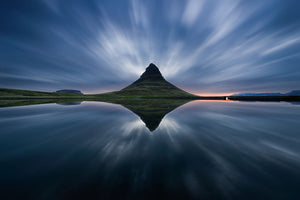 A Night At Kirkjufell Wall Mural Wallpaper - Canvas Art Rocks - 1