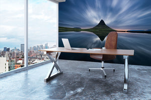 A Night At Kirkjufell Wall Mural Wallpaper - Canvas Art Rocks - 3