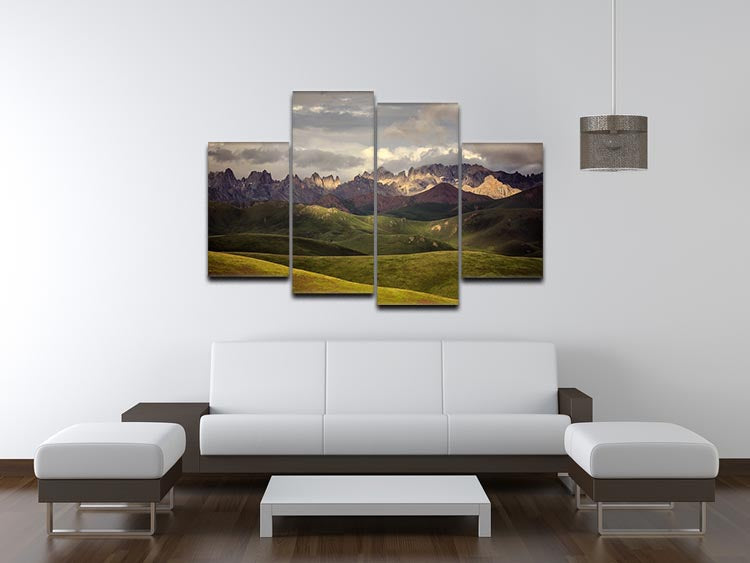 Tibetan Plateau 4 Split Panel Canvas - Canvas Art Rocks - 3