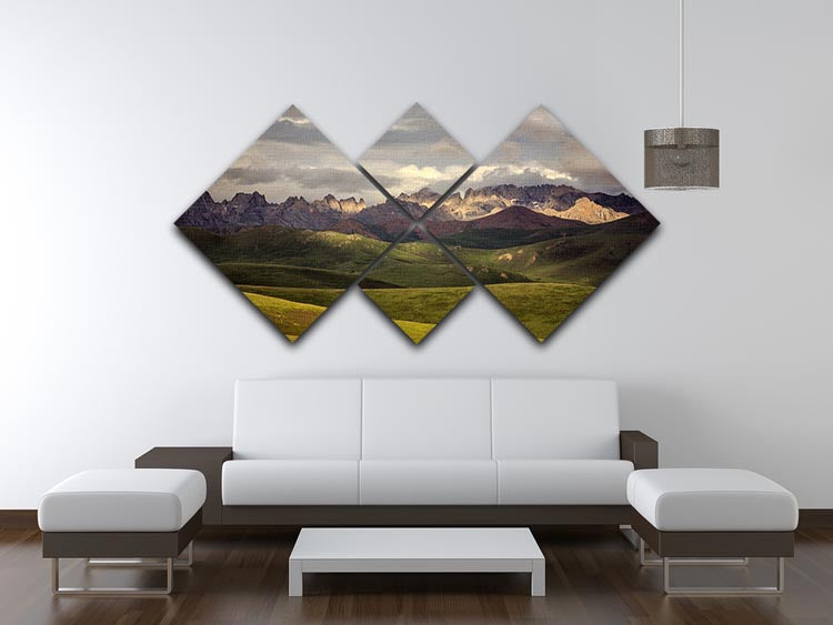 Tibetan Plateau 4 Square Multi Panel Canvas - Canvas Art Rocks - 3