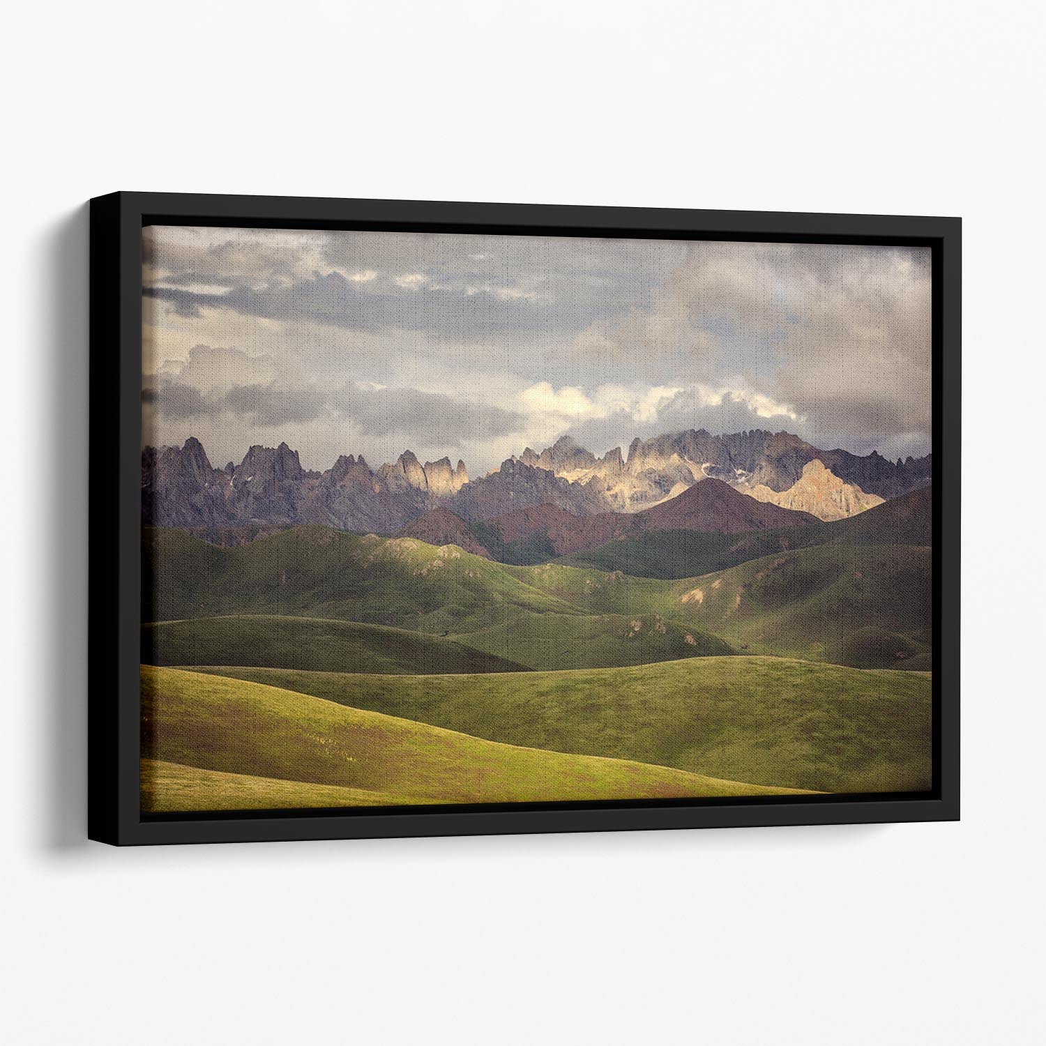 Tibetan Plateau Floating Framed Canvas - Canvas Art Rocks - 1