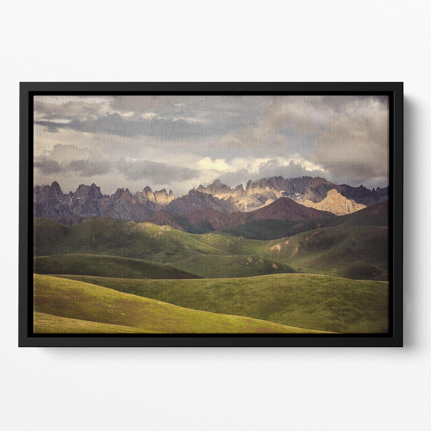 Tibetan Plateau Floating Framed Canvas - Canvas Art Rocks - 2