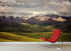 Tibetan Plateau Wall Mural Wallpaper - Canvas Art Rocks - 2