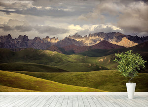 Tibetan Plateau Wall Mural Wallpaper - Canvas Art Rocks - 4