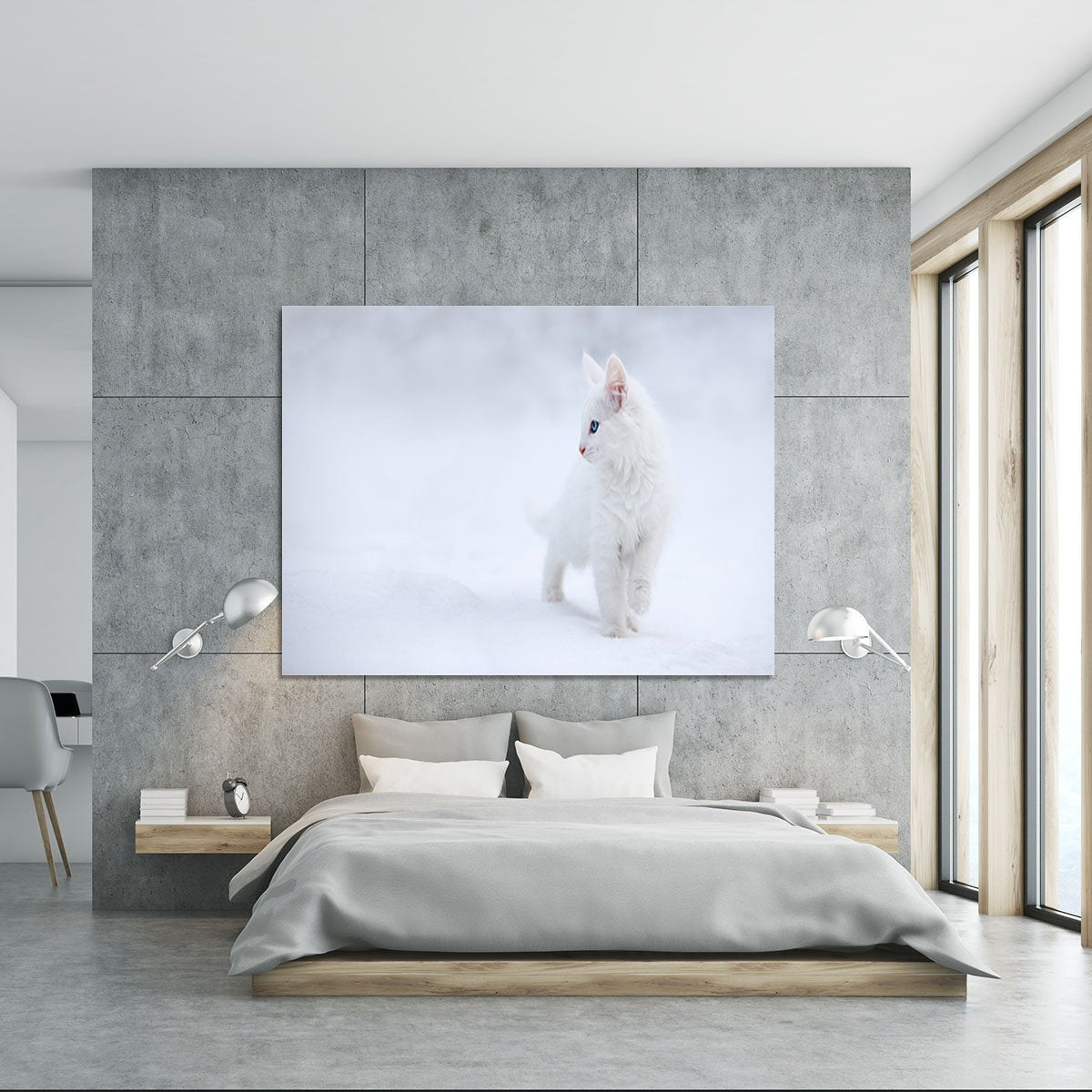 Kitten White as Snow Canvas Print or Poster - Canvas Art Rocks - 5