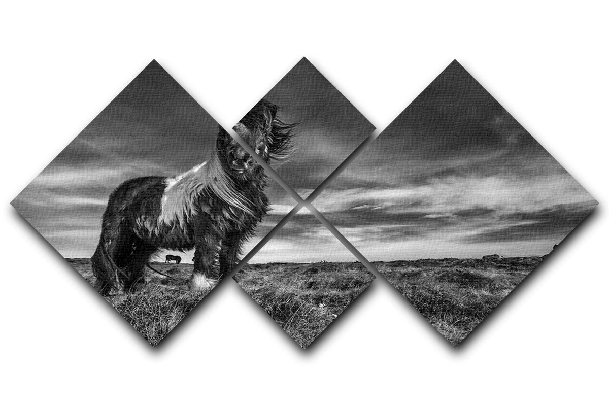 Horse Standing 4 Square Multi Panel Canvas - Canvas Art Rocks - 1