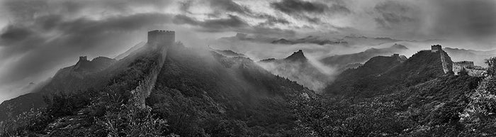 Misty Morning At Great Wall Wall Mural Wallpaper