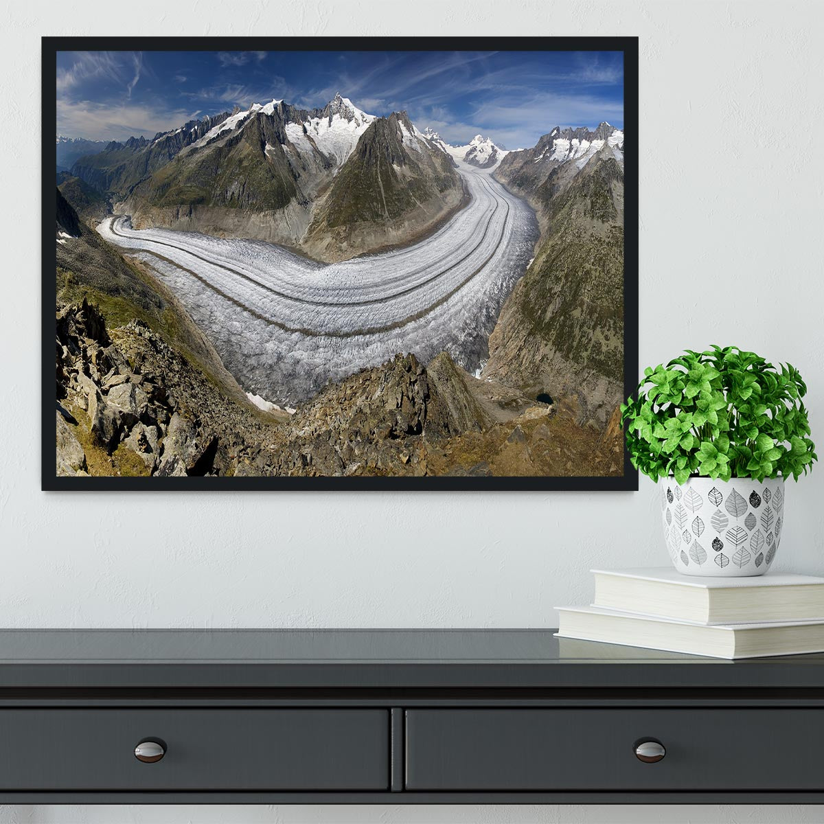 Aletschgletscher Framed Print - Canvas Art Rocks - 2