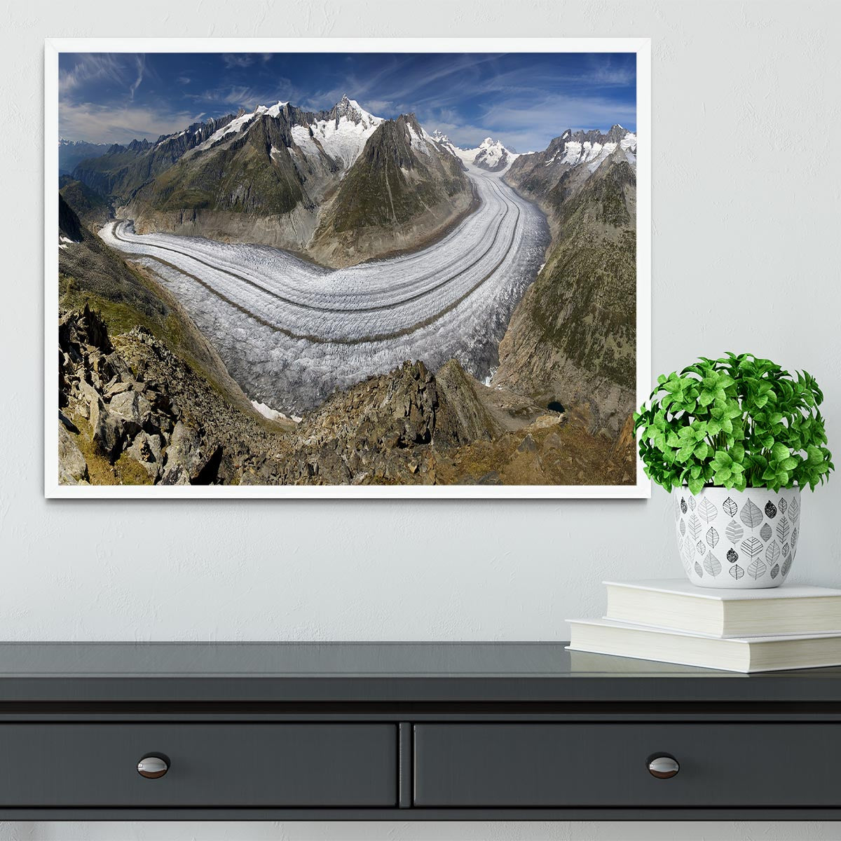 Aletschgletscher Framed Print - Canvas Art Rocks -6