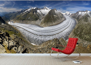 Aletschgletscher Wall Mural Wallpaper - Canvas Art Rocks - 2