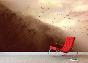 Departure Wall Mural Wallpaper - Canvas Art Rocks - 2