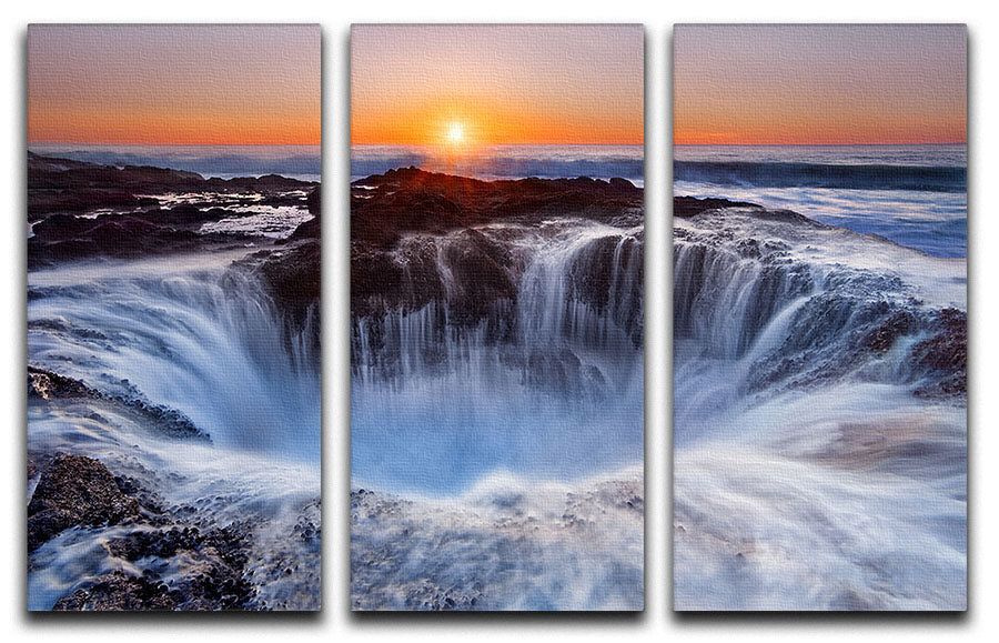 Thorsa Well 3 Split Panel Canvas Print - Canvas Art Rocks - 1