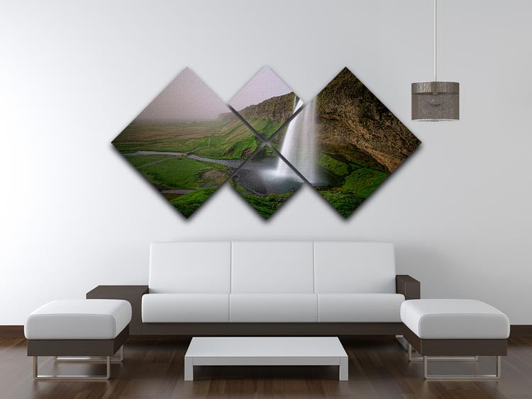 With Ash From The Volcano 4 Square Multi Panel Canvas - Canvas Art Rocks - 3