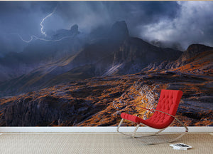 Bergwetter Wall Mural Wallpaper - Canvas Art Rocks - 2