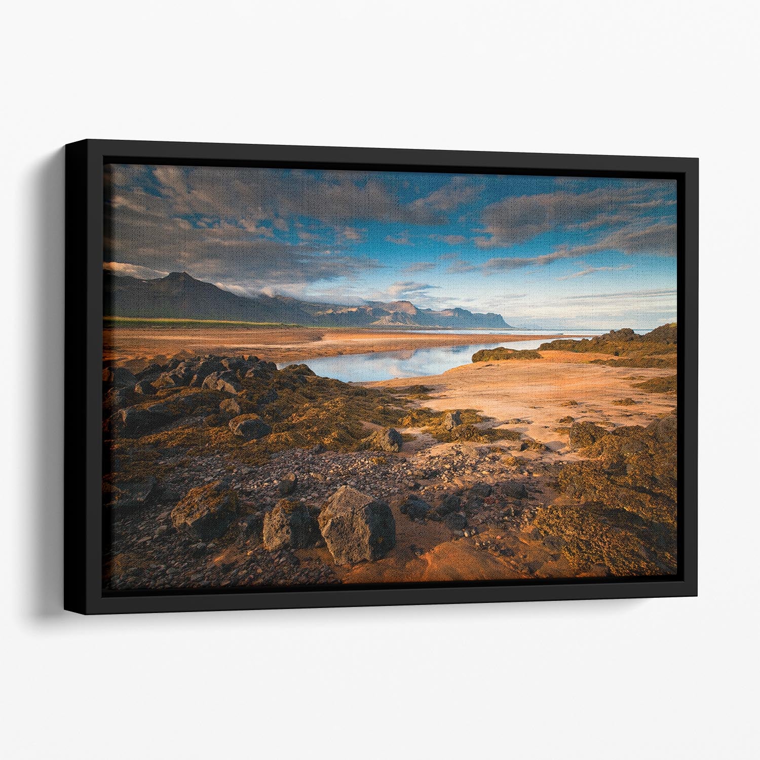 Night Lights Floating Framed Canvas - Canvas Art Rocks - 1