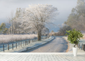 A Frosty Morning Wall Mural Wallpaper - Canvas Art Rocks - 4