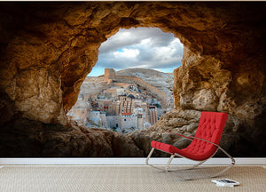 A Hole In The Wall Wall Mural Wallpaper - Canvas Art Rocks - 2