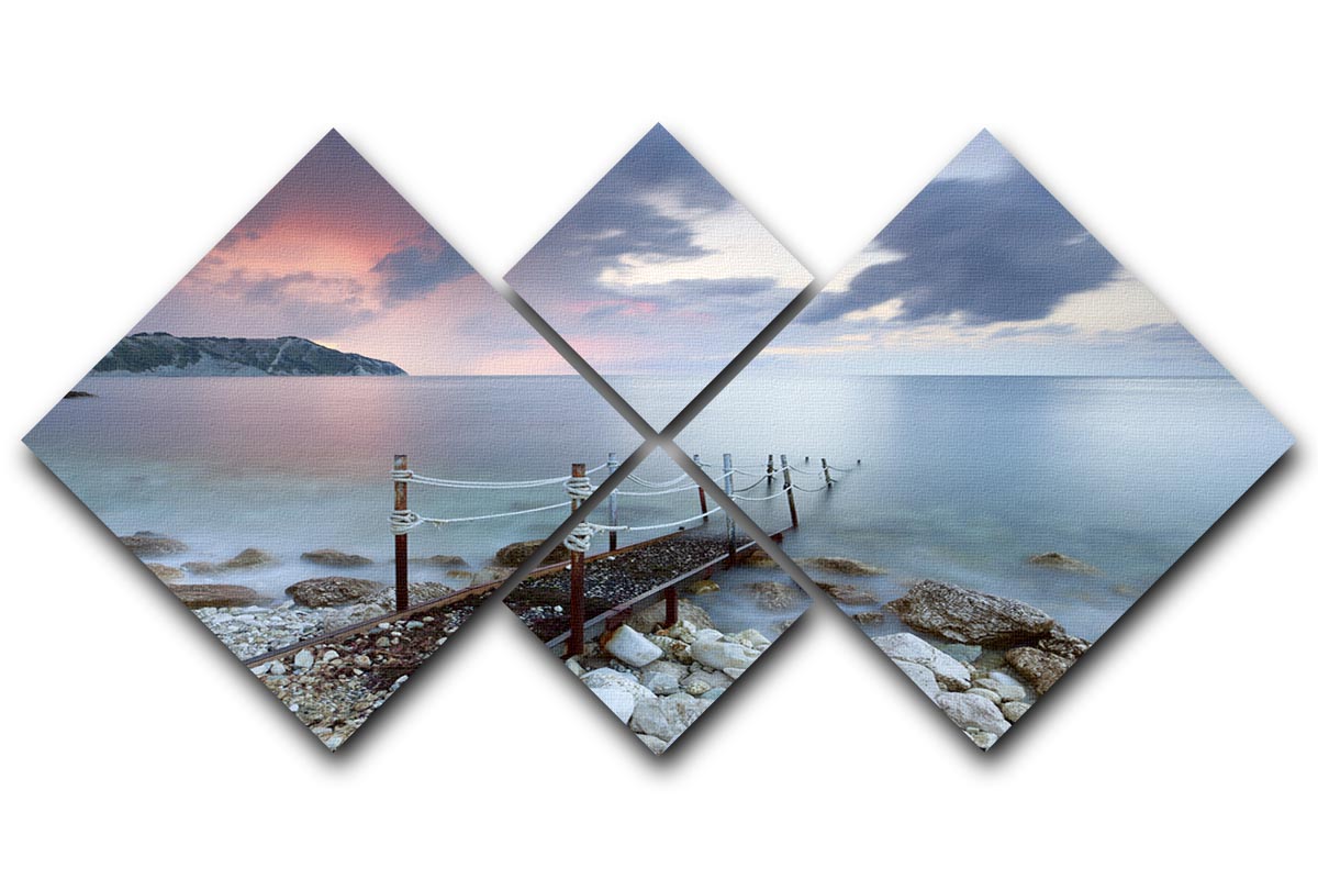 Path To The Light 4 Square Multi Panel Canvas - Canvas Art Rocks - 1