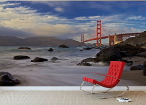 Golden Gate Bridge Wall Mural Wallpaper - Canvas Art Rocks - 2