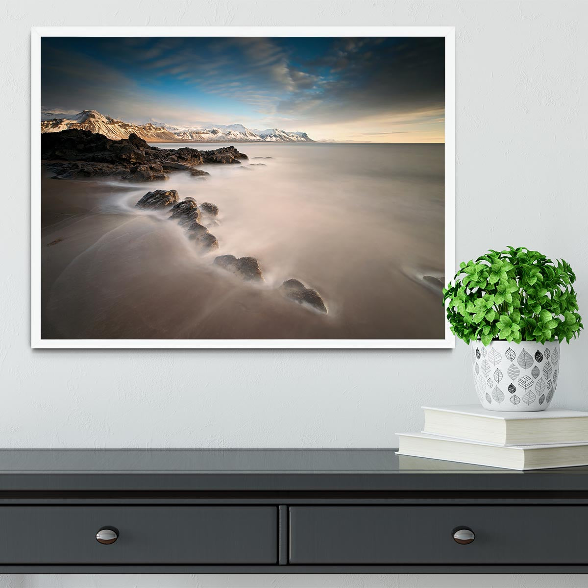 Tides Framed Print - Canvas Art Rocks -6