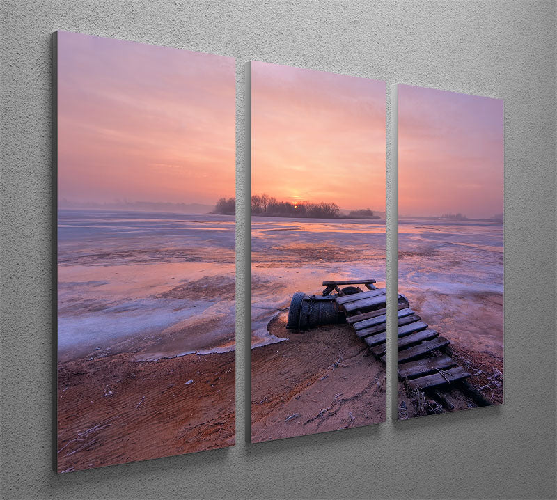 Cold Morning 3 Split Panel Canvas Print - Canvas Art Rocks - 2