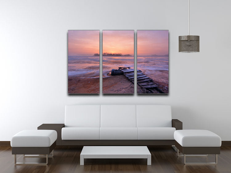 Cold Morning 3 Split Panel Canvas Print - Canvas Art Rocks - 3