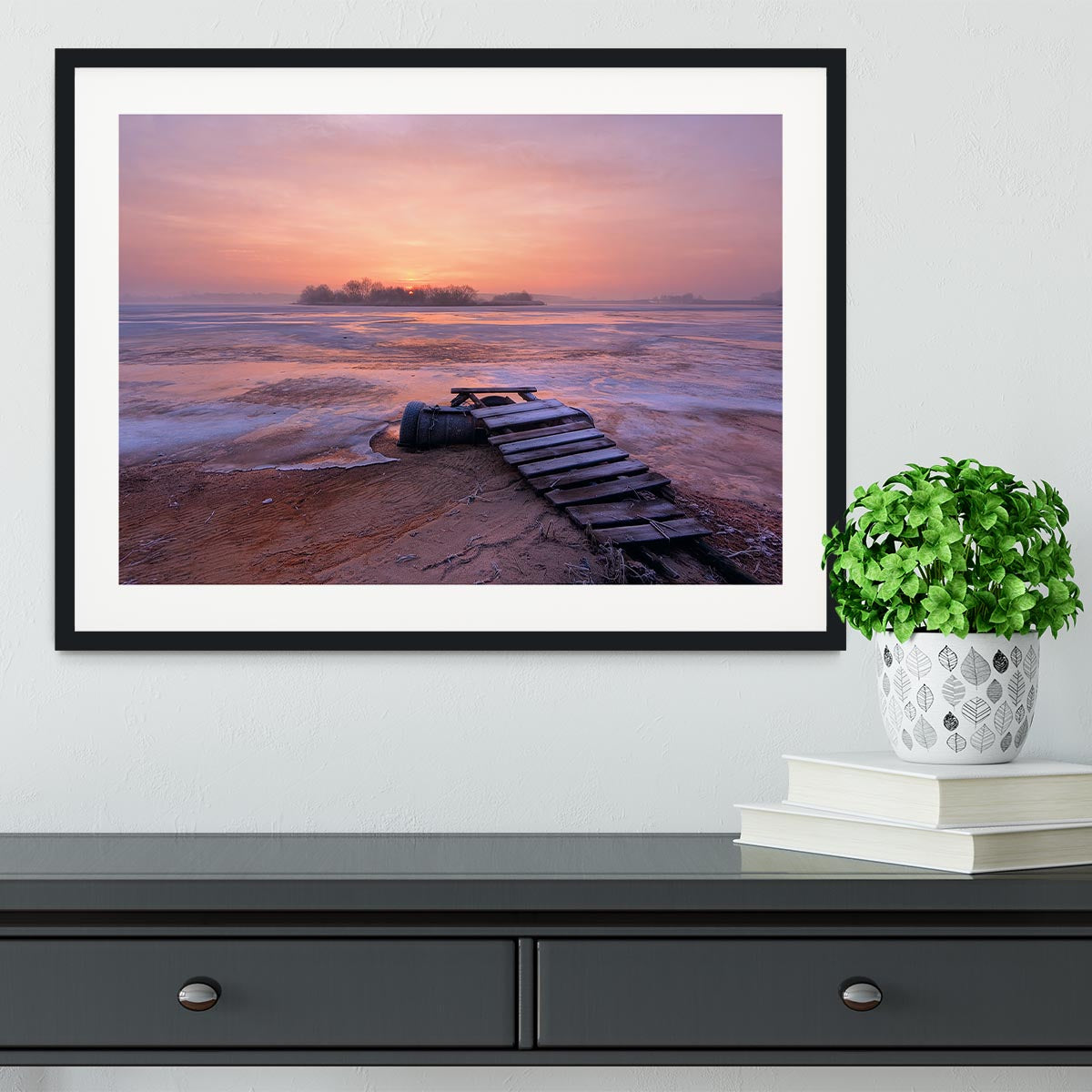 Cold Morning Framed Print - Canvas Art Rocks - 1