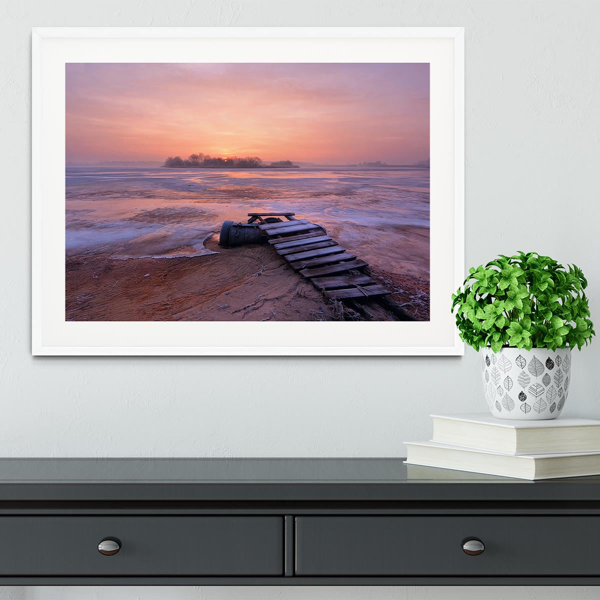 Cold Morning Framed Print - Canvas Art Rocks - 5