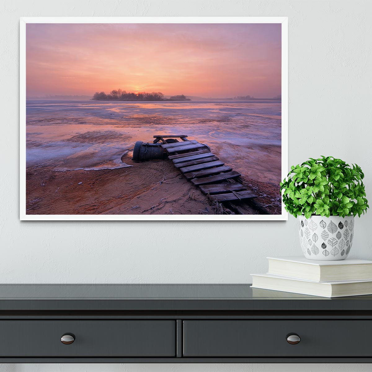 Cold Morning Framed Print - Canvas Art Rocks -6