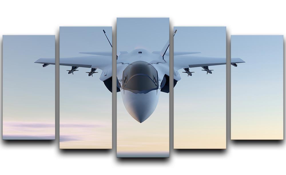 3D Jet F-35 fighter 5 Split Panel Canvas  - Canvas Art Rocks - 1