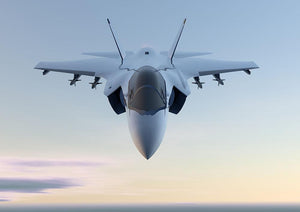 3D Jet F-35 fighter Wall Mural Wallpaper - Canvas Art Rocks - 1