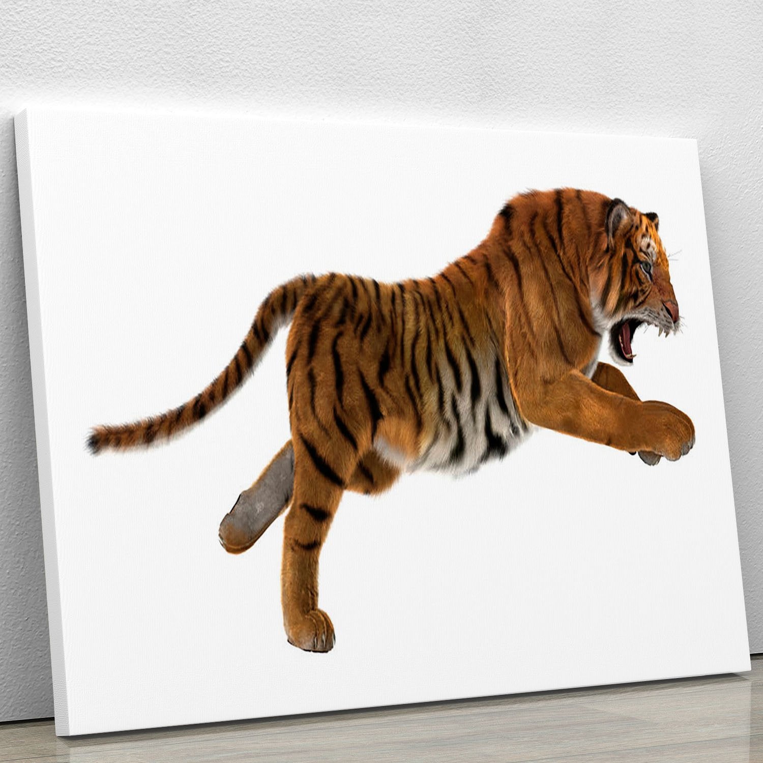 3D digital render of a hunting big cat Canvas Print or Poster