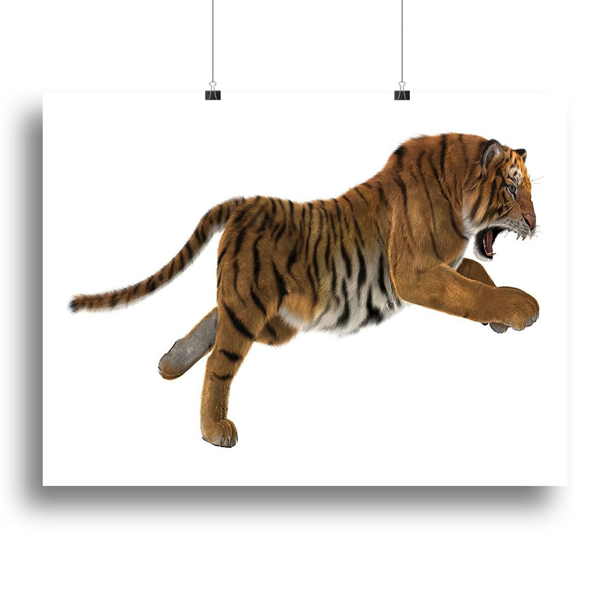 3D digital render of a hunting big cat Canvas Print or Poster