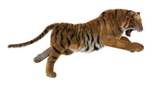3D digital render of a hunting big cat Wall Mural Wallpaper - Canvas Art Rocks - 1