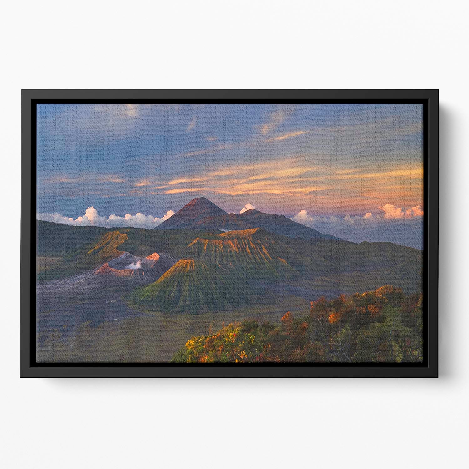 Volcano Dawn Floating Framed Canvas - Canvas Art Rocks - 2