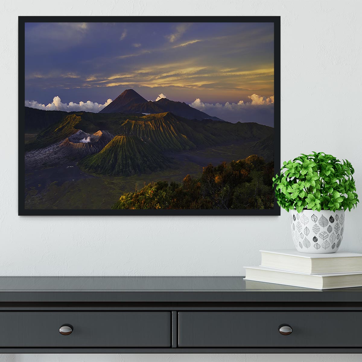 Volcano Dawn Framed Print - Canvas Art Rocks - 2