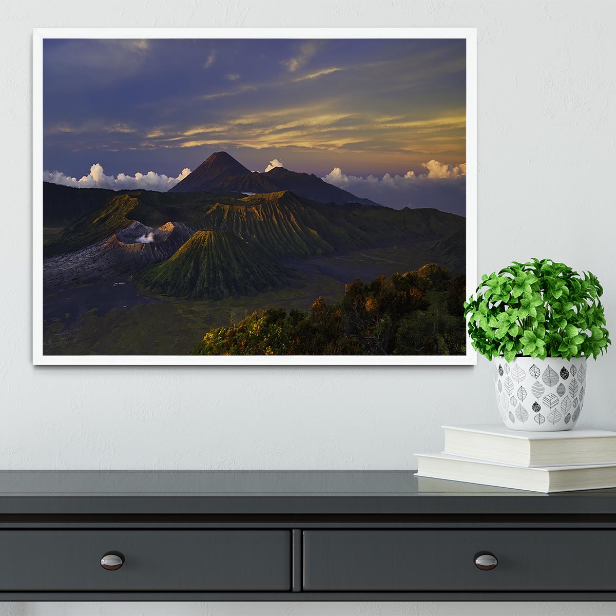 Volcano Dawn Framed Print - Canvas Art Rocks -6