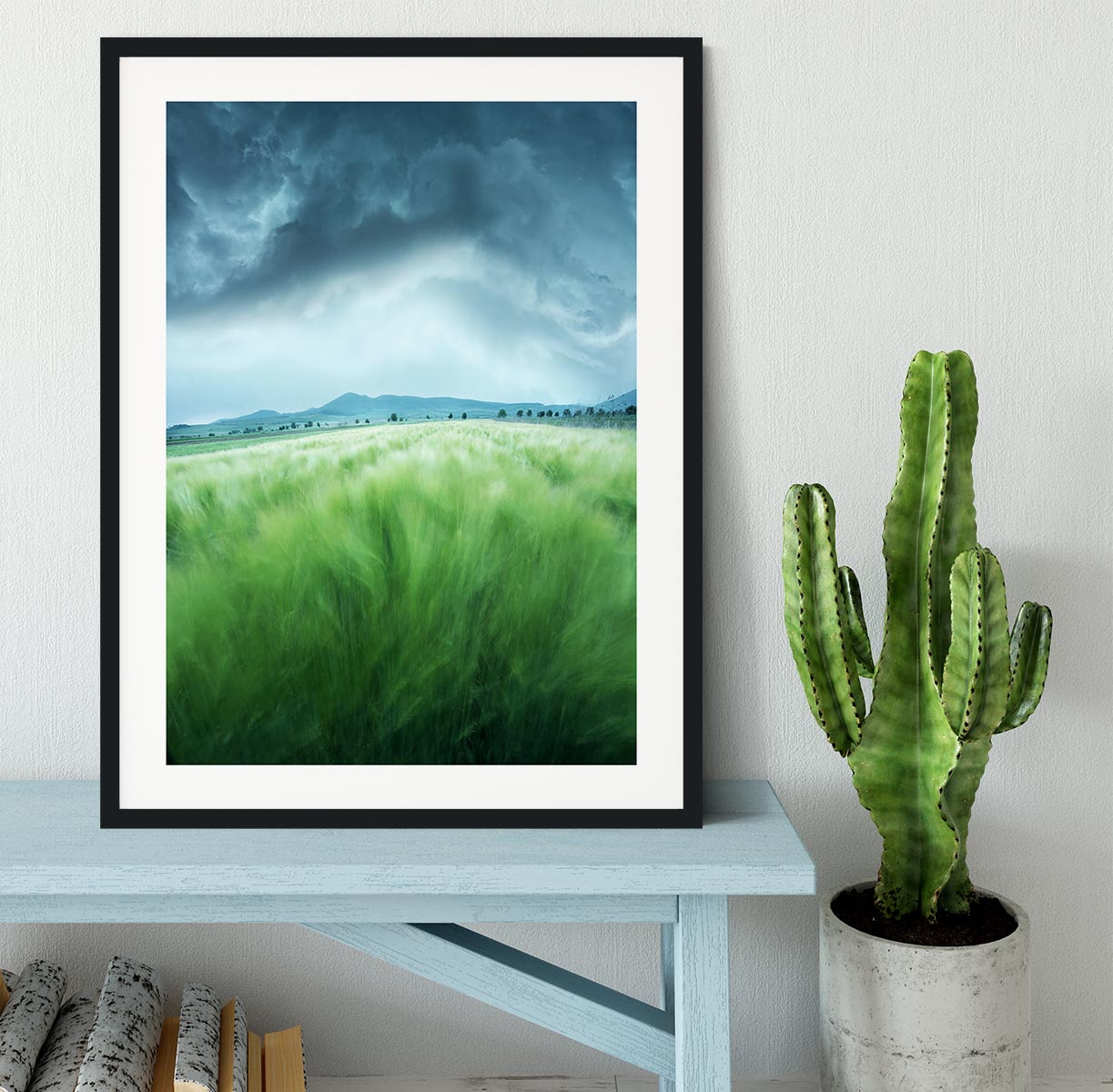 Barley Field Framed Print - Canvas Art Rocks - 1