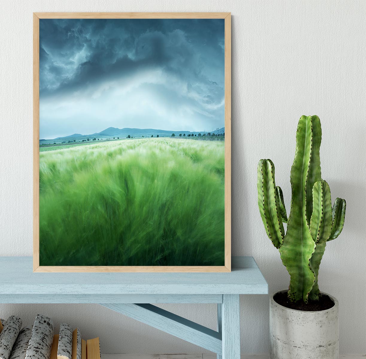 Barley Field Framed Print - Canvas Art Rocks - 4