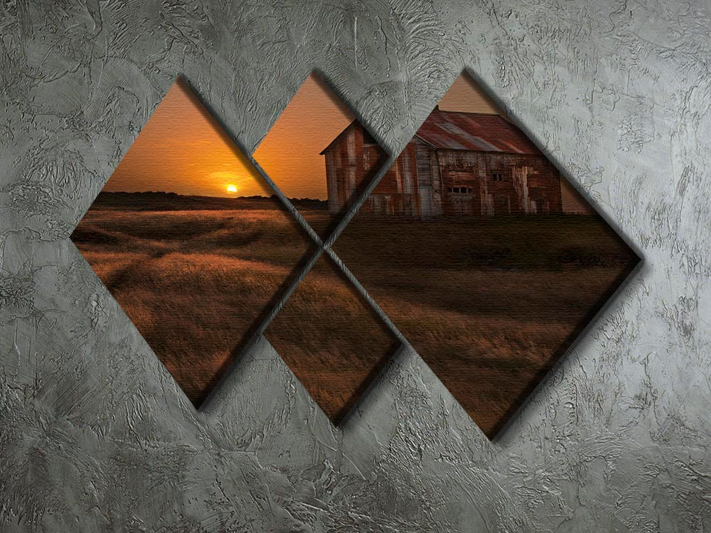 September Sun 4 Square Multi Panel Canvas - Canvas Art Rocks - 2