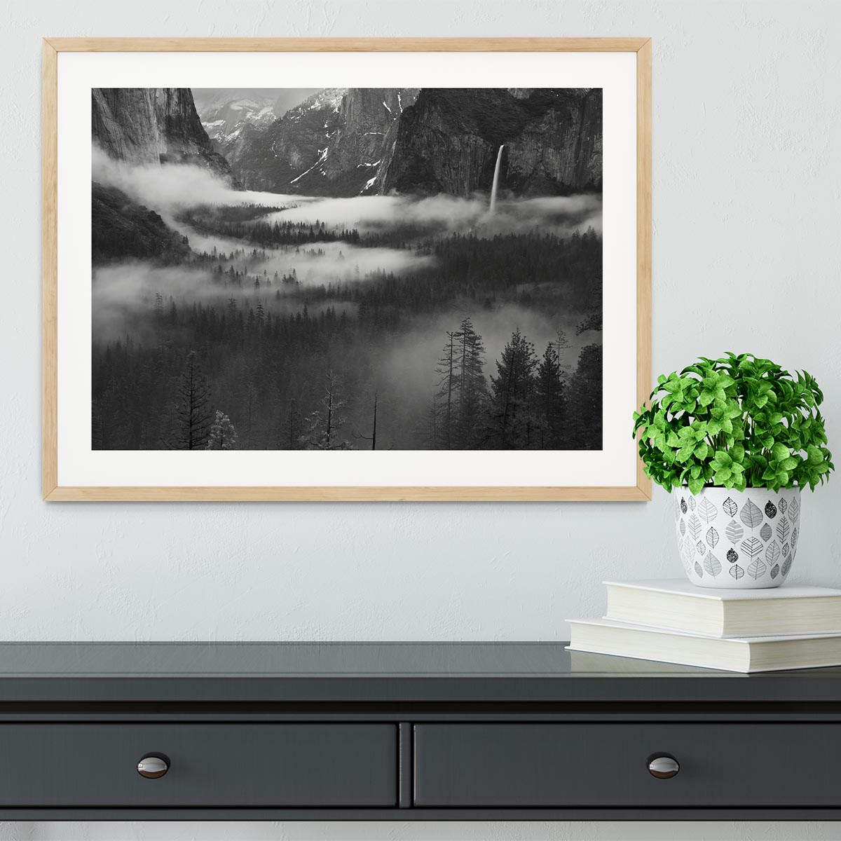 Fog Floating In Yosemite Valley Framed Print - Canvas Art Rocks - 3