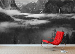 Fog Floating In Yosemite Valley Wall Mural Wallpaper - Canvas Art Rocks - 2